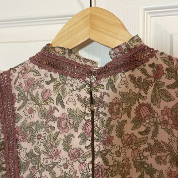 NWT TopShop Dress, Calico flowers, Rose Pink, 12 - Picture 9 of 11